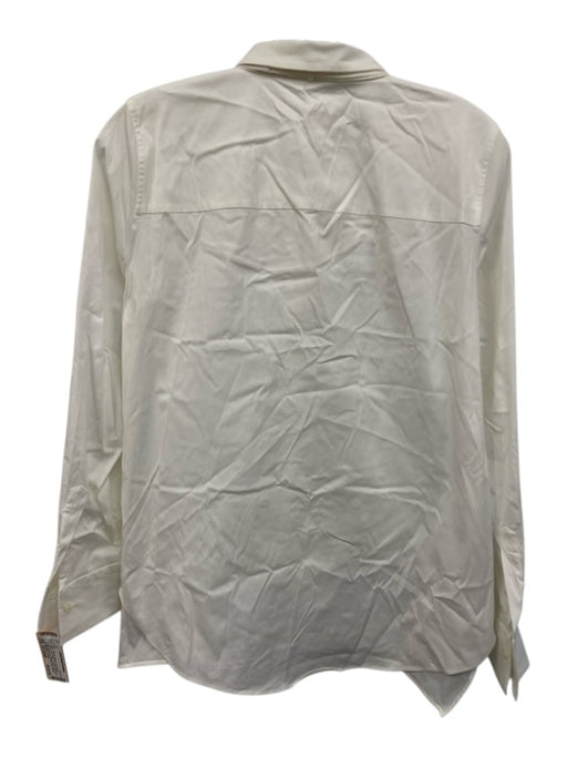 Brunello Cucinelli Size Est Small White Long Sleeve Button Front Collar Top White / Est Small