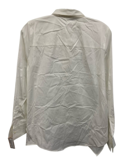 Brunello Cucinelli Size Est Small White Long Sleeve Button Front Collar Top White / Est Small