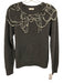 Dries Van Noten Size Small Gray & White Cashmere Long Sleeve Faux Pearl Sweater Gray & White / Small