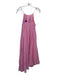 Tibi Size 0 Pink Cotton Blend Spaghetti Strap Smocked Bodice Midi Dress Pink / 0