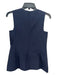 Ann Mashburn Size XS Navy Cotton Blend round split neck Sleeveless Back Zip Top Navy / XS