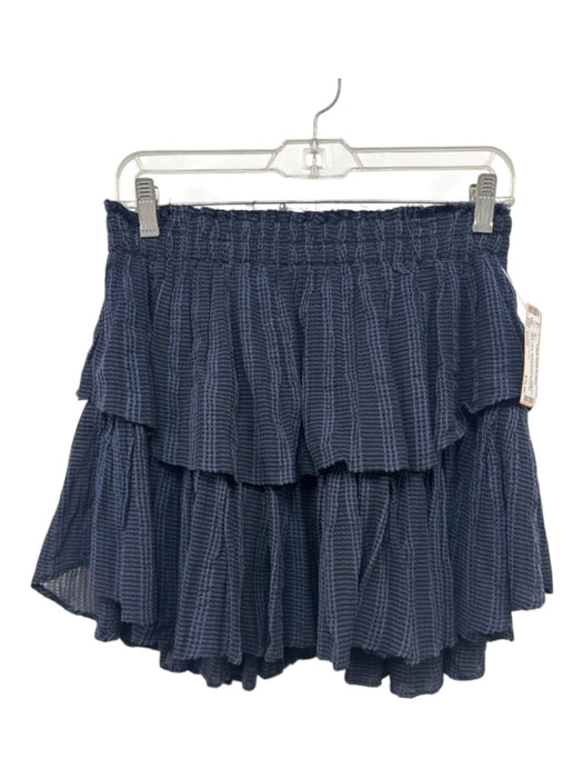 Love Shack Fancy Size Small Navy & Blue Viscose & Cotton Elastic Waist Skirt Navy & Blue / Small
