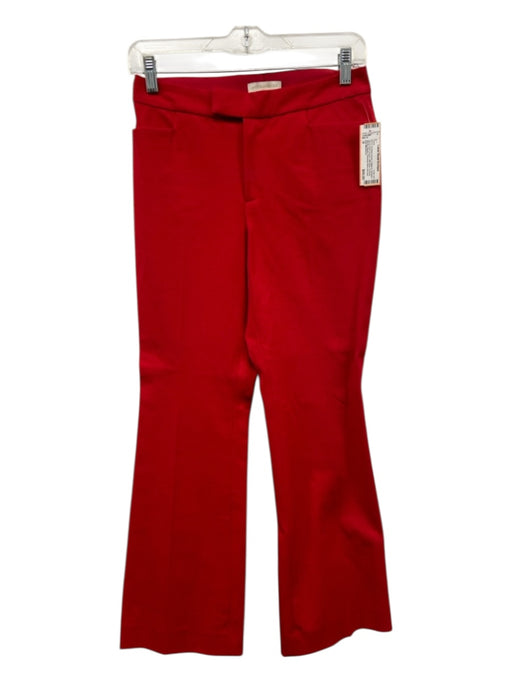 Ann Mashburn Size 0 Reddish Brown Cotton & Spandex Zip & Hook Closure Pants Reddish Brown / 0