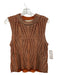 Marie Oliver Size M Burnt Orange & Gold Cotton & Nylon Cable Knit Sweater Burnt Orange & Gold / M