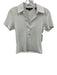 Veronica Beard Size XS White Cotton Blend Short Sleeve Ribbed Collar Top White / XS