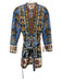 Farm Rio Size XS Blue & Multi Cotton Long puff sleeve Mixed Floral Dress Blue & Multi / XS