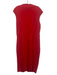 Alexia Admor Size XL Red Polyester Sleeveless Ruched Midi Dress Red / XL