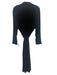 L'agence Size XL Black Acetate Blend Long Sleeve Button Front Midi Dress Black / XL