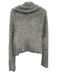 Free People Size L Gray & Silver Polyamide & Polyester Fuzzy Sequins Cardigan Gray & Silver / L