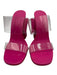 Schutz Shoe Size 8.5 Hot Pink & Clear Leather & Plastic 2 Strand Mule Sandals Hot Pink & Clear / 8.5