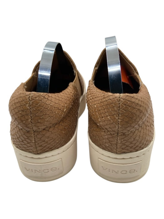 Vince Shoe Size 6 Tan & White Leather Snake Embossed Slip On Low Top Sneakers Tan & White / 6