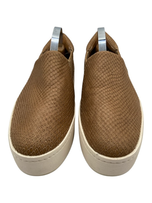 Vince Shoe Size 6 Tan & White Leather Snake Embossed Slip On Low Top Sneakers Tan & White / 6