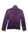 Burberry Size Est S Purple Missing Fabric Tag Quilted Zip Front Pocketed Jacket Purple / Est S