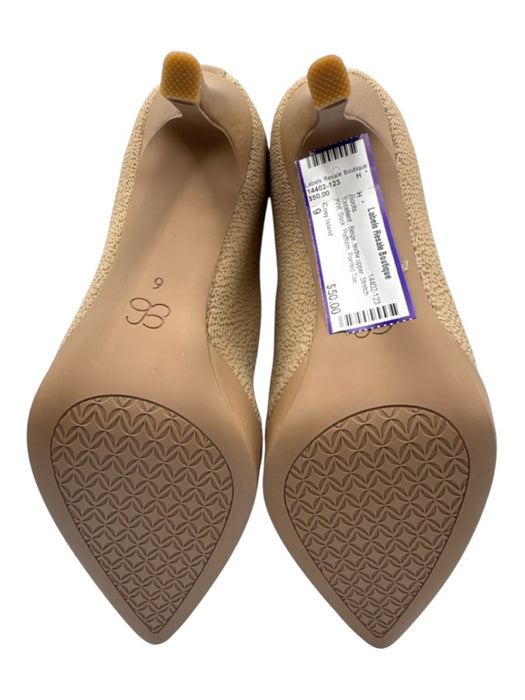 Cosy Island Shoe Size 9 Beige textile upper Stretch Knit Sock Platform Boots Beige / 9
