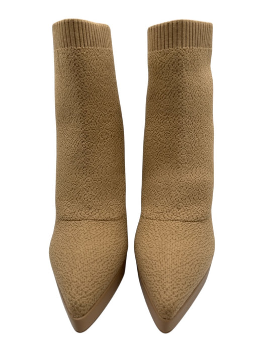 Cosy Island Shoe Size 9 Beige textile upper Stretch Knit Sock Platform Boots Beige / 9