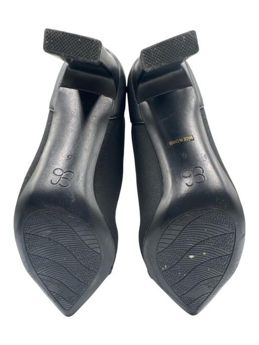 Cosy Island Shoe Size 9 Black Leather & Textile Upper Strap Detail Sock Boots Black / 9