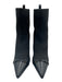 Cosy Island Shoe Size 9 Black Leather & Textile Upper Strap Detail Sock Boots Black / 9