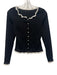 Free People Size Est S Black & White Polyester Blend Semi Sheer Jacket Black & White / Est S