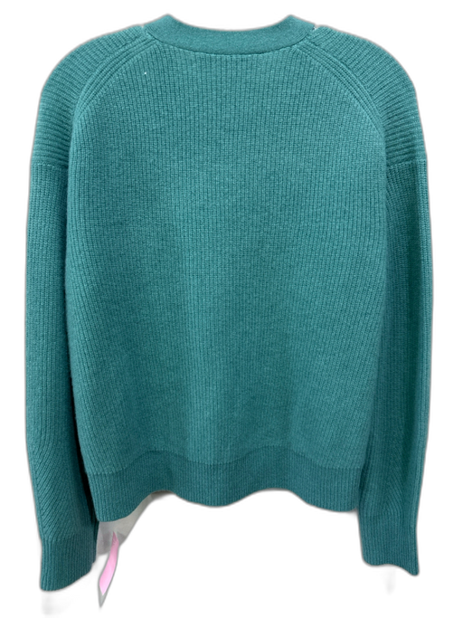 Skull Cashmere Size S Teal Blue Cashmere Ribbed Shoulder Cut Out Cardigan Teal Blue / S