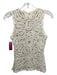 Ulla Johnson Size 0 Cream Cotton & Silk Sleeveless Keyhole Crochet Lace Top Cream / 0