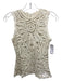 Ulla Johnson Size 0 Cream Cotton & Silk Sleeveless Keyhole Crochet Lace Top Cream / 0