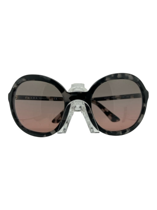 Prada Acetate Tortoiseshell Oval Case Inc. Sunglasses