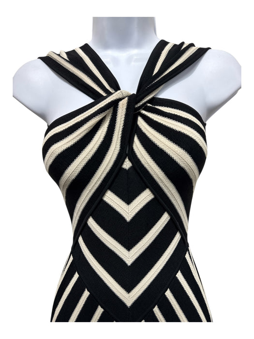 Zimmerman Size 0 Black & White Viscose Blend Sleeveless Striped Maxi Dress Black & White / 0