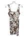 L'agence Size 0 Cream White, Brown, Multi Cotton Blend Flora & Fauna Dress Cream White, Brown, Multi / 0