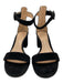 Gianvito Rossi Shoe Size 35 Black Suede Upper Solid Ankle Strap Sandals Black / 35