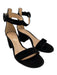 Gianvito Rossi Shoe Size 35 Black Suede Upper Solid Ankle Strap Sandals Black / 35