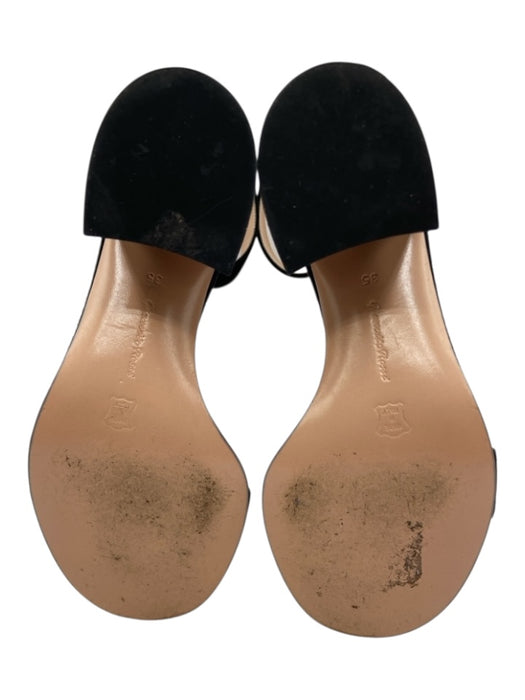 Gianvito Rossi Shoe Size 35 Black Suede Upper Solid Ankle Strap Sandals Black / 35