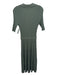 Simkhai Size XS Olive Green Rayon Blend Rib Knit Short Sleeve V Neck Maxi Dress Olive Green / XS