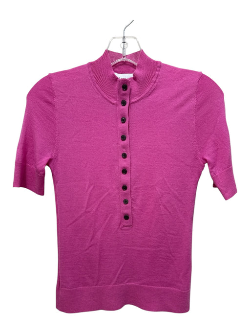 Derek Lam 10 Crosby Size XS Pink Cashmere Heathered Short Sleeve Sweater Pink / XS