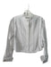 A.L.C. Size 0 White Cotton Long Sleeve Button Up Silver Buttons Cufflinks Top White / 0