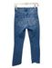 Mother Size 24 Med Wash Cotton Denim Whiskering Raw Hem Zip & Button Jeans Med Wash / 24