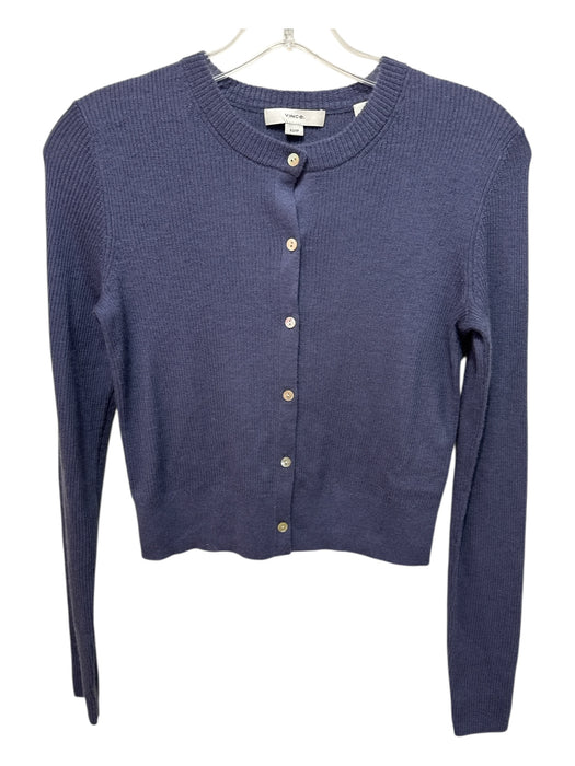 Derek Lam 10 Crosby Size XS Purple Cashmere Ribbed Knit Long Sleeve Cardigan Purple / XS