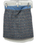 Sandro Size XS / 34 Blue & Brown Wool Blend denim waistband Houndstooth Skirt Blue & Brown / XS / 34