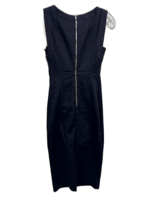 Pilcro Size XXS Black No Fabric Tag Denim Sleeveless Paneled Back Zip Dress Black / XXS
