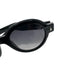 Moncler Black & Silver Acetate Gray Lens Circle Round Sunglasses Black & Silver