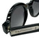 Moncler Black & Silver Acetate Gray Lens Circle Round Sunglasses Black & Silver