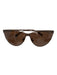 Fendi Taupe Beige Metal Cut Out Monogram Cat Eye Sunglasses Taupe Beige