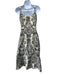Ulla Johnson Size XS Cream & Navy Blue Cotton Sleeveless Floral Print Midi Dress Cream & Navy Blue / XS