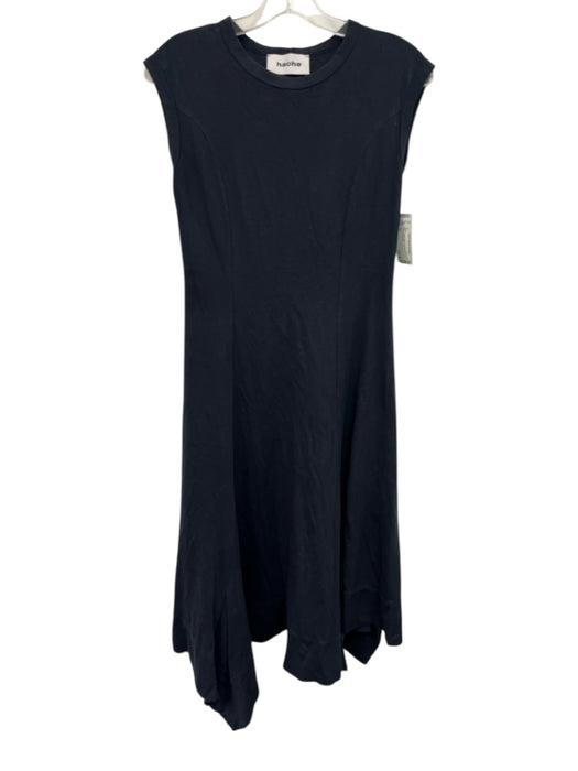 Hache Size 38 Black Cotton Maxi Cap Sleeve T Shirt Dress Dress Black / 38