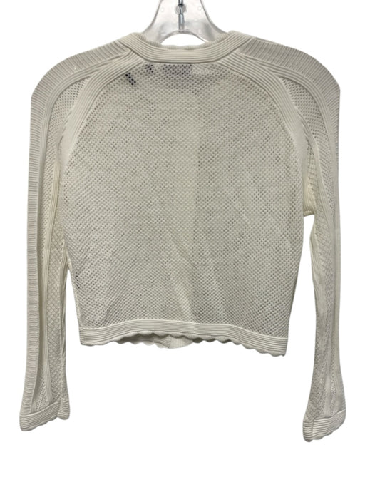 The Kooples Size S White Missing Fabric Tag Long Sleeve Button Up Cardigan White / S