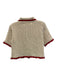 Roy Rogers Size XS Beige Cotton & Polyester Short Sleeve Crochet Crop Collar Top Beige / XS