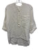 120% Lino Size 38 White Linen 1/2 Sleeve 1/2 Button pocket Top White / 38