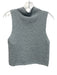 Sablyn Size S Light Blue Cotton Blend Cap Sleeve Mock Neck Crochet Top Light Blue / S
