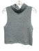 Sablyn Size S Light Blue Cotton Blend Cap Sleeve Mock Neck Crochet Top Light Blue / S