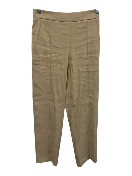 Vince Size XXS Beige Linen & Rayon Elastic Waist Pockets Striahgt leg Pants Beige / XXS