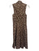 L'agence Size 8 Brown & White Cotton & Nylon Polka Dots Sleeveless Pleats Dress Brown & White / 8